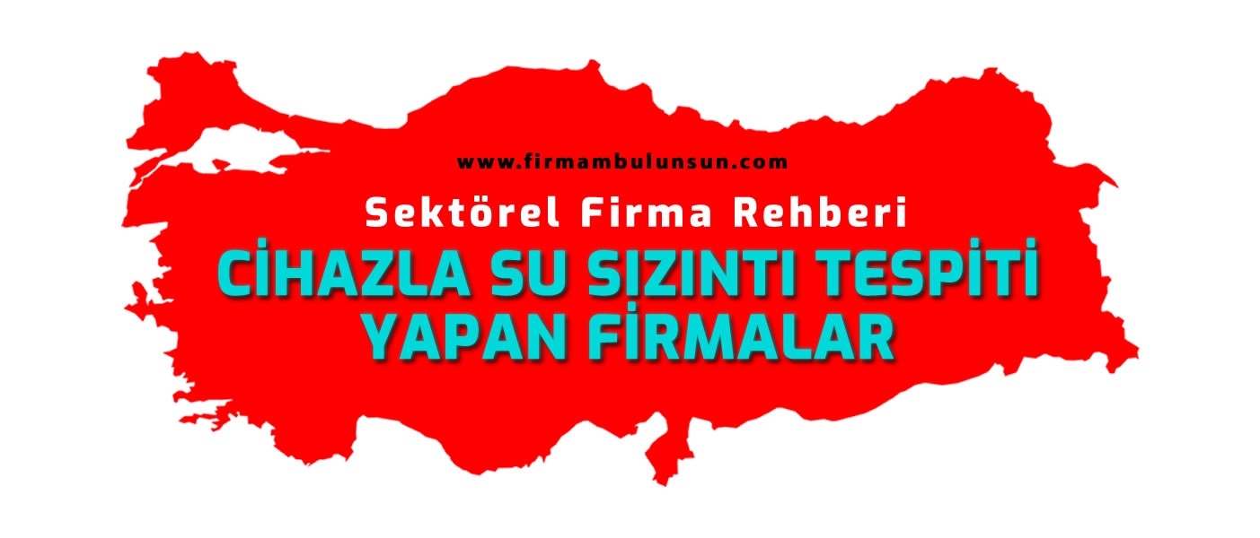 Cihazla Su Sznt Tespiti Yapan Firmalar